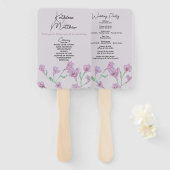 Dusty Pink Floral Waterverf Wedding Handwaaier (Voorkant en achterkant)