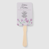 Dusty Pink Floral Waterverf Wedding Handwaaier (Voorkant)