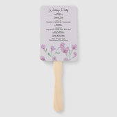 Dusty Pink Floral Waterverf Wedding Handwaaier (Achterkant)