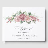 Dusty Pink Floral Wedding Gastenboek (Voorkant)