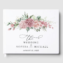 Dusty Pink Floral Wedding Gastenboek