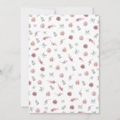 Dusty Pink Floral Wedding Rehearsal Dinner Kaart (Achterkant)