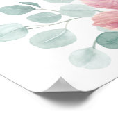 Dusty Pink Floral Wedding Seating Chart Poster (Hoek)