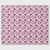 Dusty Pink Floral Wrapping Papier (Vlak)