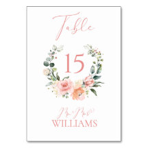 Dusty Pink Floral Wreath Wedding