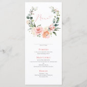 Dusty Pink Floral Wreath Wedding Menu (Voorkant)