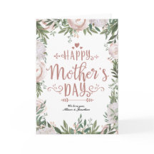 Dusty Pink Floral WreatHappy Mothers Day