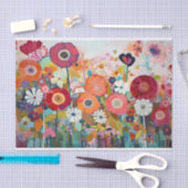 Dusty Pink Flowers Abstract schilderij Decoupage Tissuepapier (Craft)