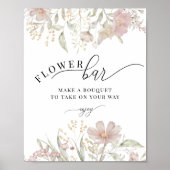 Dusty Pink Flowers | Boom Bar Poster (Voorkant)