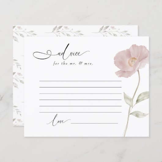 Dusty Pink Flowers | VRIJGEZELLENFEEST | Advies (Voorkant / Achterkant)