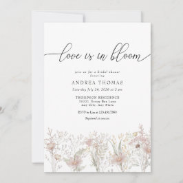 Dusty Pink Flowers | VRIJGEZELLENFEEST WATERVERF Kaart