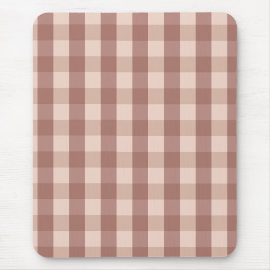 Dusty Pink Gingham geruit Muismat (Voorkant)