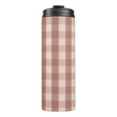 Dusty Pink Gingham geruit Thermosbeker (Voorkant)
