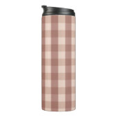 Dusty Pink Gingham geruit Thermosbeker (Geroteerd rechts)