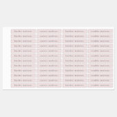 Dusty Pink Gingham Waterdichte Naam Labels (Vel)
