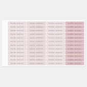 Dusty Pink Gingham Waterdichte Naam Labels (Vel)