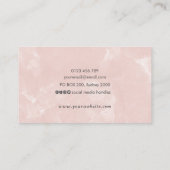 Dusty Pink glitter en waterverf visitekaartje (Achterkant)