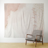 Dusty Pink Glitter Goud Bruiloft Foto Achtergrond Wandkleed (In Situ (horizontaal))