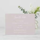 Dusty Pink Grey and White Save the Date Wedding Kaart (Staand voorkant)