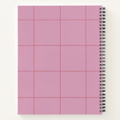 Dusty Pink Grid Notitieboek (Achterkant)