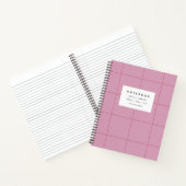 Dusty Pink Grid Notitieboek (Binnen)