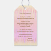 Dusty Pink Icicle Weddenschap Dank je Label Cadeaulabel (Achterkant)