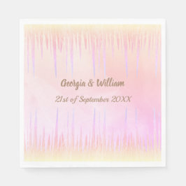 Dusty Pink Icicle Weddenschap Paper Napkin Servet