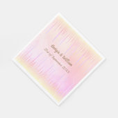 Dusty Pink Icicle Weddenschap Paper Napkin Servet (Hoek)