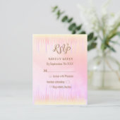Dusty Pink Icicle Wedding RSVP-kaart Kaart (Staand voorkant)