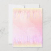 Dusty Pink Icicle Wedding RSVP-kaart Kaart (Achterkant)