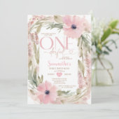 Dusty Pink Is Ze niet Olenful Verjaardag Bloemen Kaart (Staand voorkant)