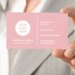 Dusty Pink Logo QR Code Visitekaartje