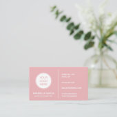 Dusty Pink Logo QR Code Visitekaartje (Staand voorkant)