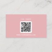 Dusty Pink Logo QR Code Visitekaartje (Achterkant)