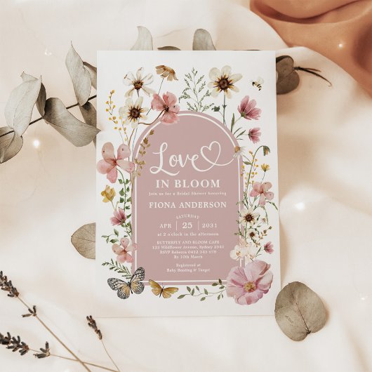 Dusty Pink Love beroemd gemaakt door Bloom Wildflo Kaart