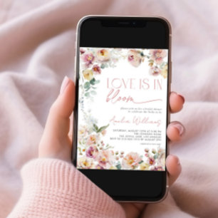  Dusty Pink Love is in Bloom Vrijgezellenfeest Kaart