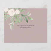 Dusty Pink Magnolia Sage Floral LOW BUDGET WEDING Flyer (Achterkant)