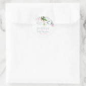 Dusty Pink Magnolias Eucalyptus Dankuwel Klassiek Ronde Sticker (Tas)