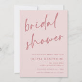 Dusty Pink Mauve & Blush Modern Vrijgezellenfeest Kaart (Voorkant)