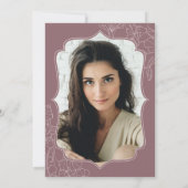 Dusty Pink Mauve foto Verrassing 40e verjaardag Kaart (Achterkant)