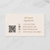 Dusty pink mauve neutral QR code Business Card Visitekaartje (Achterkant)