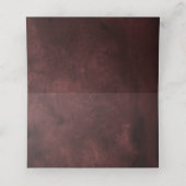 Dusty Pink Mauve Roos Floral Geometric Wedding Plaatskaartje (Binnenkant ongevouwen)