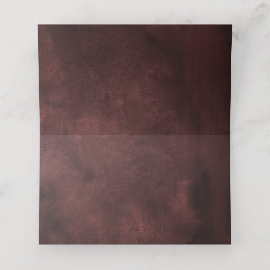 Dusty Pink Mauve Roos Floral Geometric Wedding Plaatskaartje (Binnenkant ongevouwen)