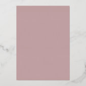 Dusty Pink Mauve Roos Gold 50th Birthday Folie Uitnodiging (Achterkant)