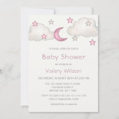 Dusty Pink Meisje Baby shower Kaart (Voorkant)