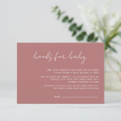 Dusty Pink Minimal Rustic boeken voor baby (Staand voorkant)