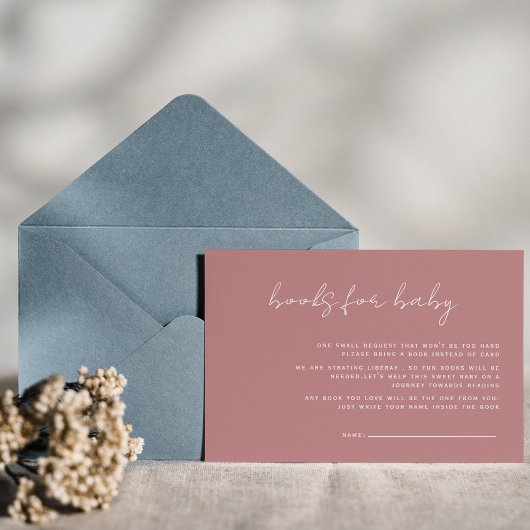 Dusty Pink Minimal Rustic boeken voor baby