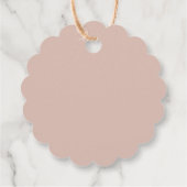 Dusty Pink Minimal Rustiek baby shower bedankt Bedankjes Labels (Achterkant)