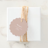 Dusty Pink Minimal Rustiek baby shower bedankt Bedankjes Labels (In situ)
