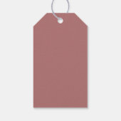 Dusty Pink Minimal Rustiek baby shower bedankt Cadeaulabel (Achterkant)